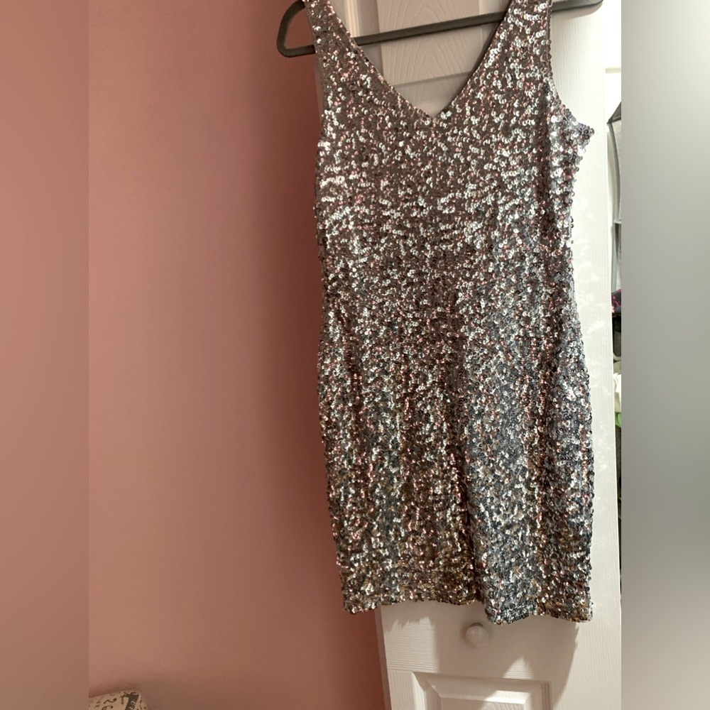 Sparkly, sequined mini party dress